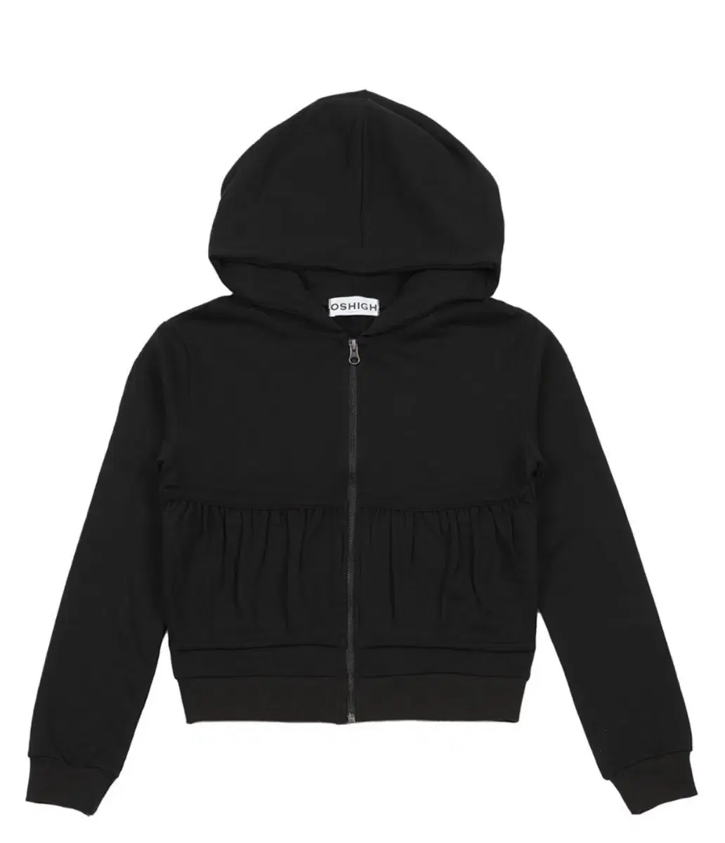 오스하이 wrinkle hood zipup black 후드집업