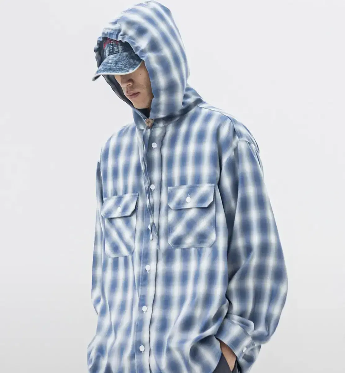 [XL] Mass Known Hooded Check Shirt