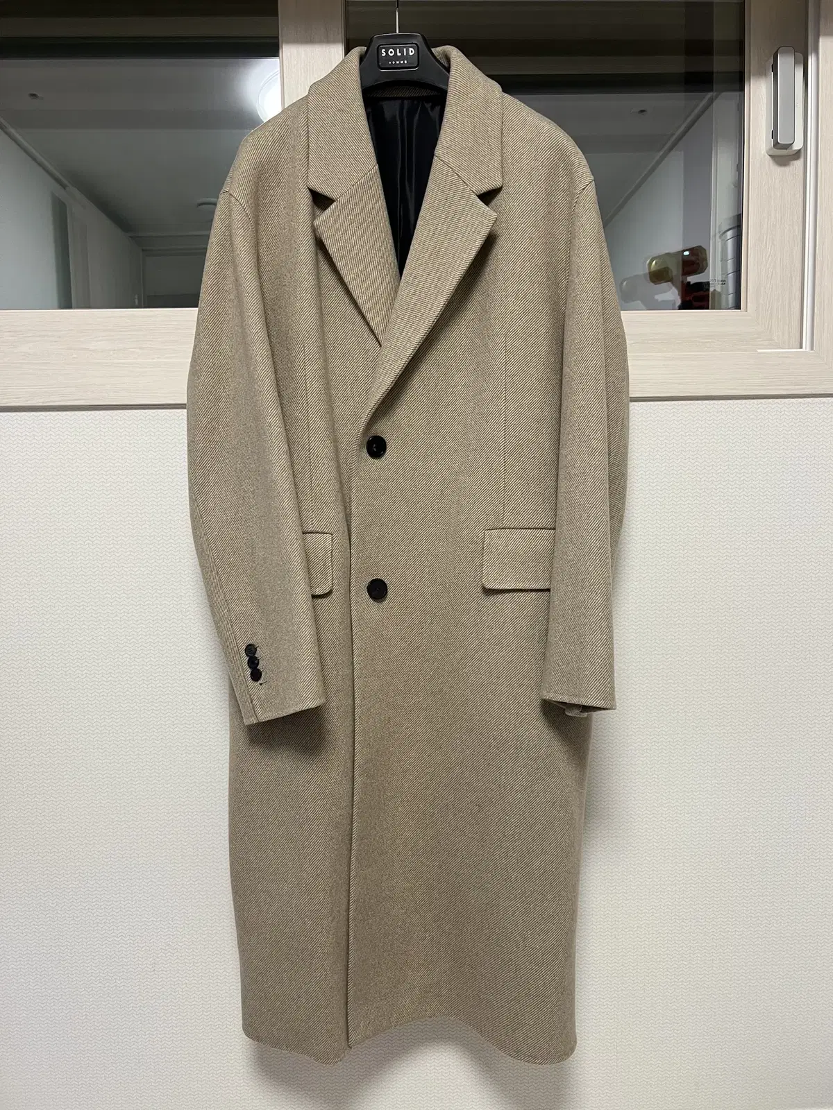 Solomon 21FW Beige twill coat size 50