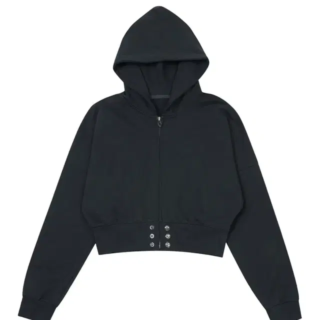 Leey_ GUN PRINT HOODIE ZIP-UP CHARCOAL