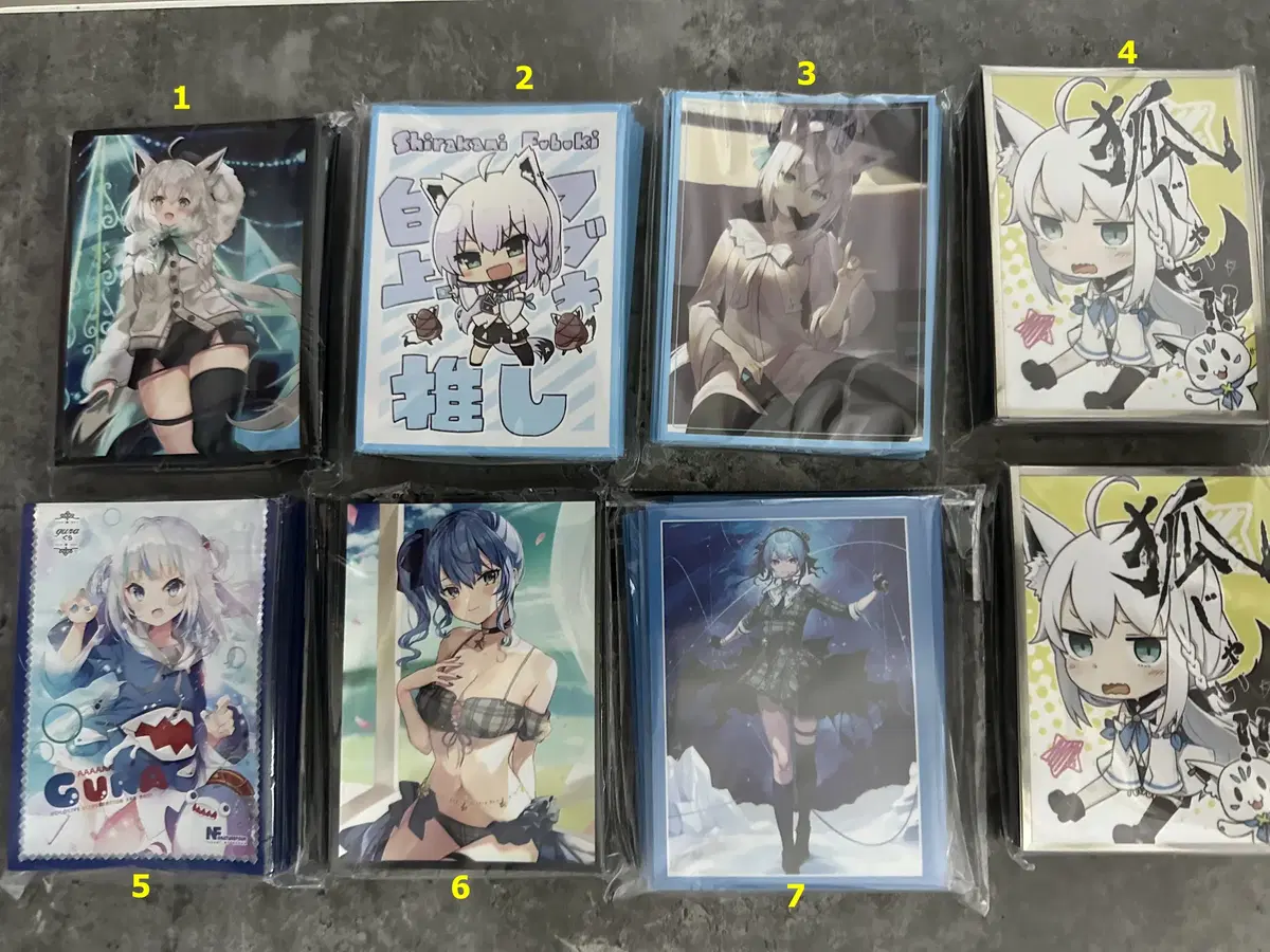 Price reduction) Character kard sleeves sold in bulk (zu HoloLive, Aimas)