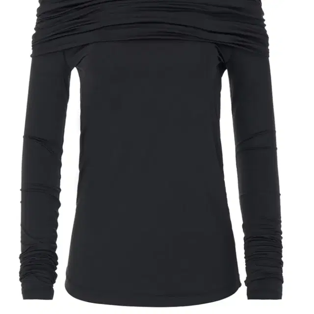 NACHE_ DRAPING LONG SLEEVE BLACK