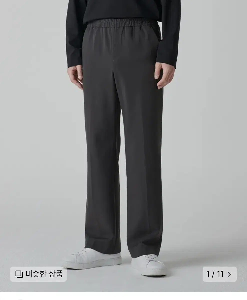 Gentlemen's Wide-Banded Slacks Gunmetal