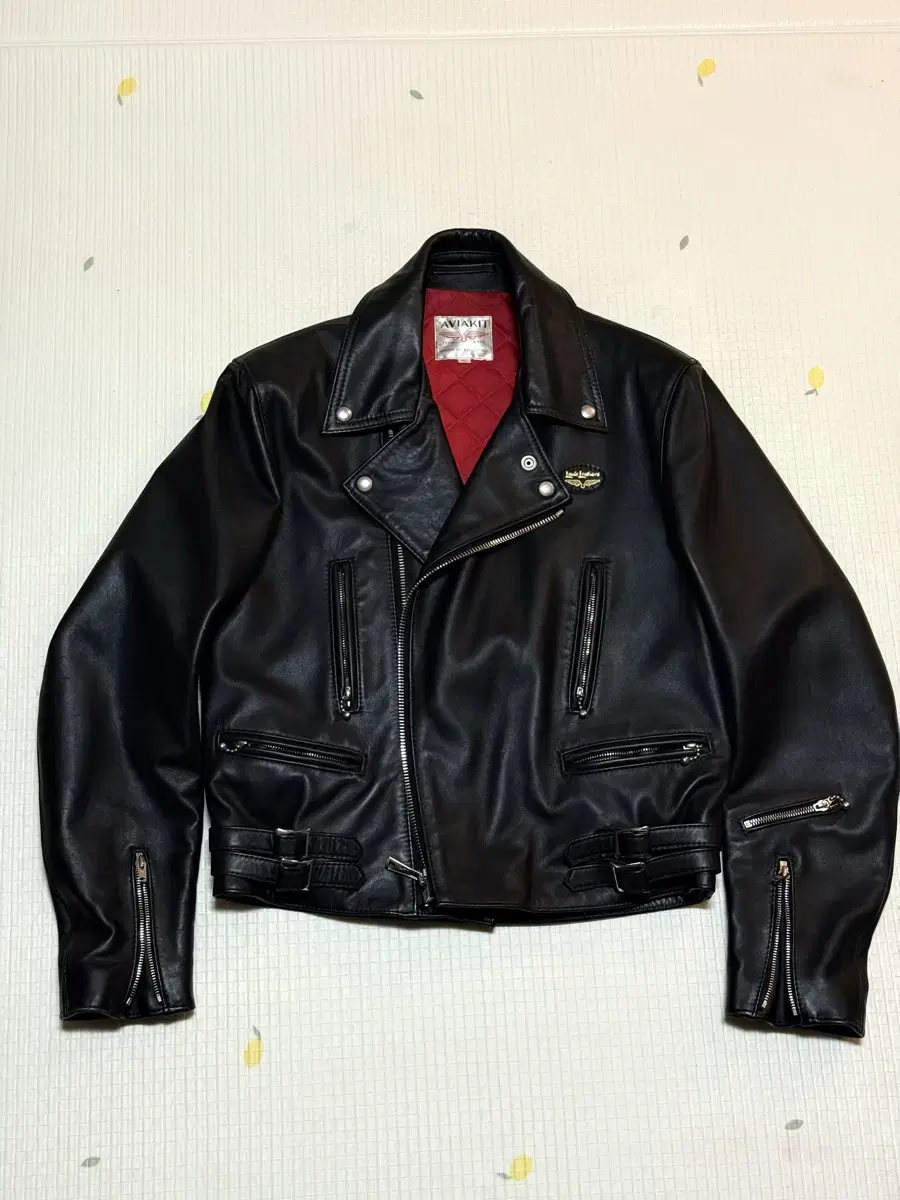 Lightning Leather Jacket Red Quilted by Lewis & Clark