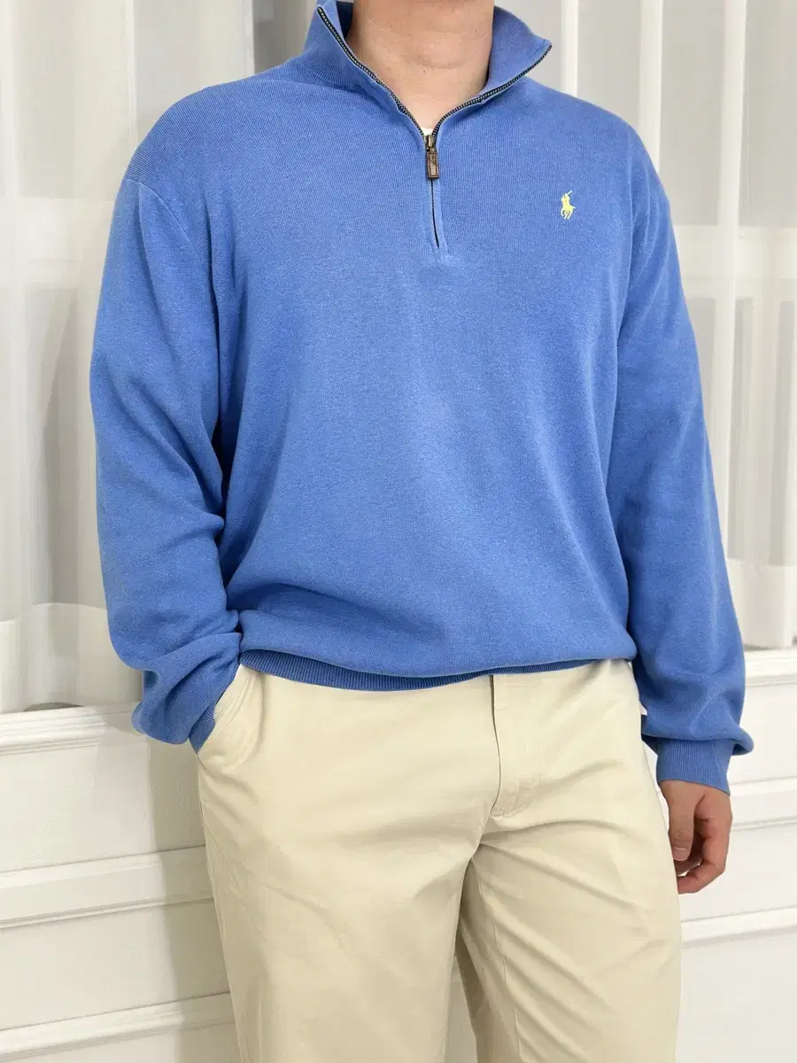 [110] Polo Ralph Lauren bloo-toned semi-sweater knit