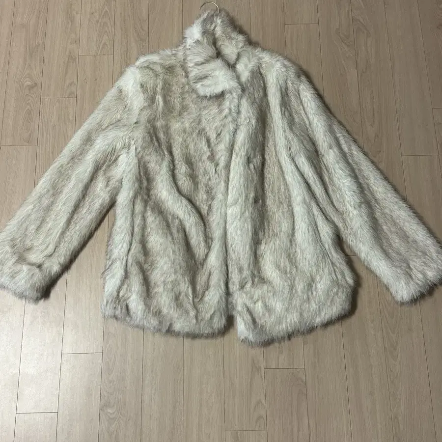 시눈 퍼자켓 아이보리 HEAVY MIX FUR JACKET