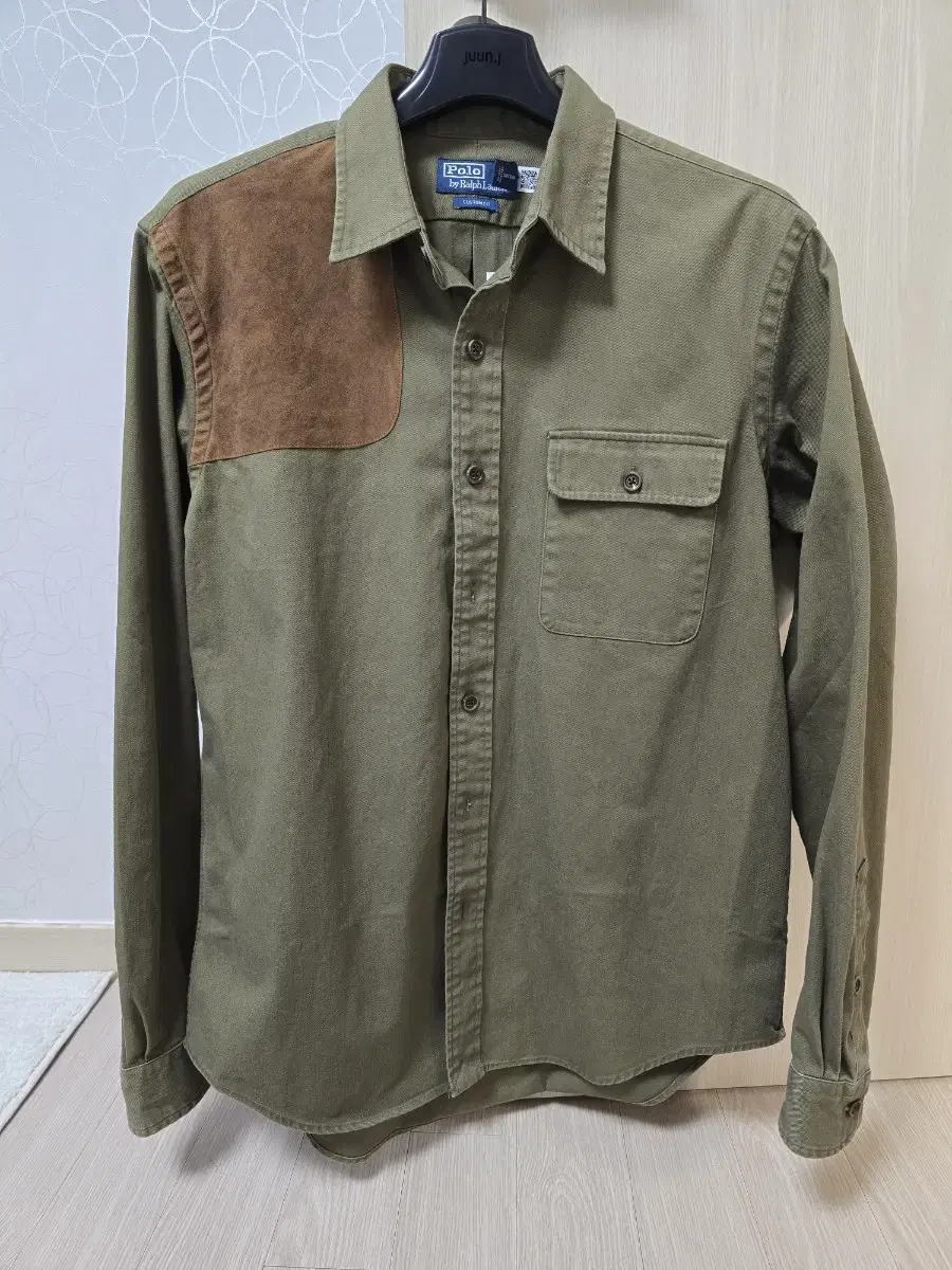 Polo Custom Fit Suede Patch Hunting Shirt L