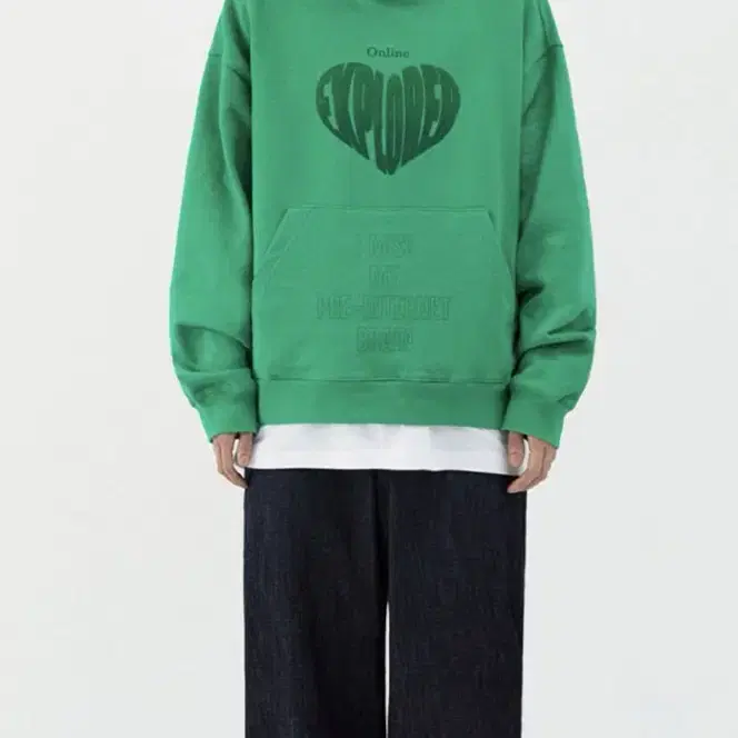 비바스튜디오 후드티 HEART SYMBOL HOODIE KA GREEN