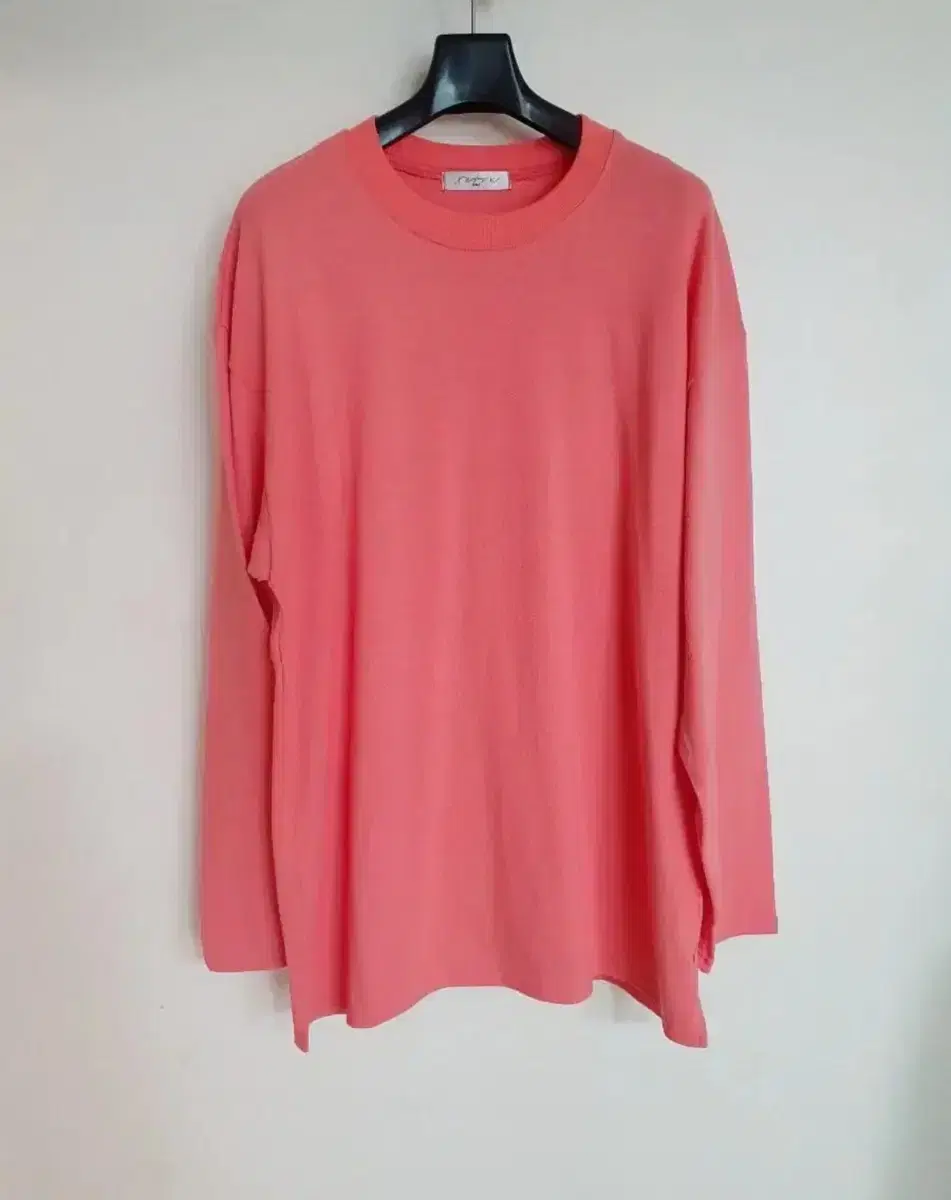 Men's 10-Count Side Slit Long Sleeve T-Shirt-Indigo Pink(Sizes 100-105)