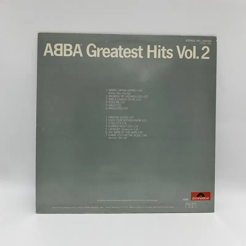 ABBA GREATEST HITS LP / AA3550