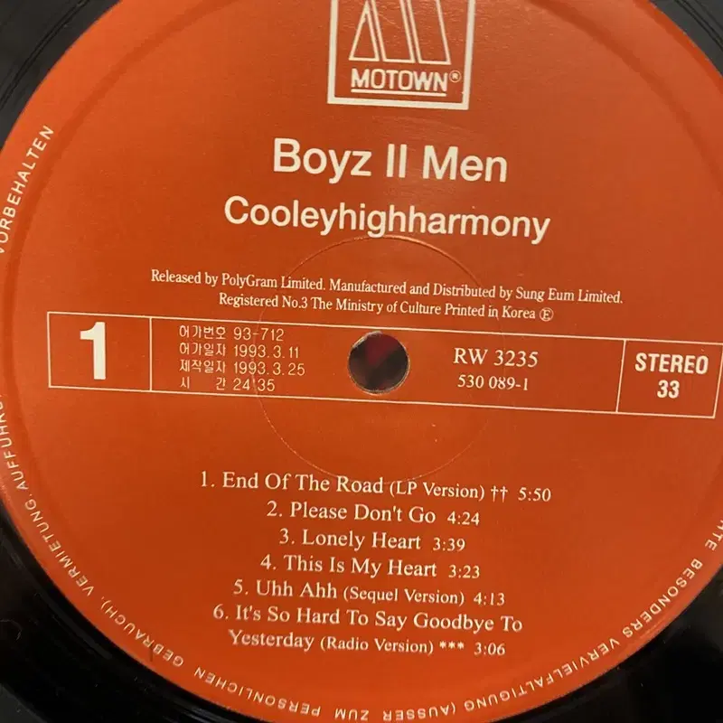 BOYZ II MEN LP / AA5026