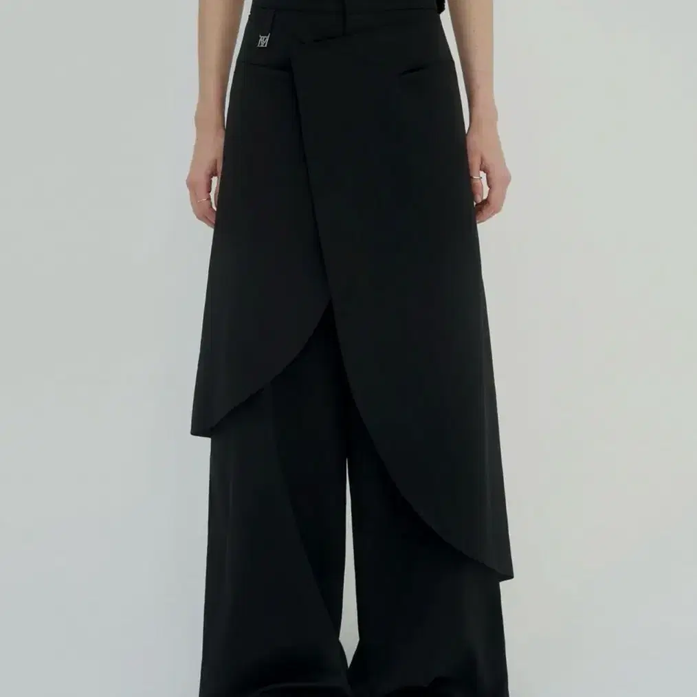 트리밍버드 Wrap Double-layered Pants [Black]