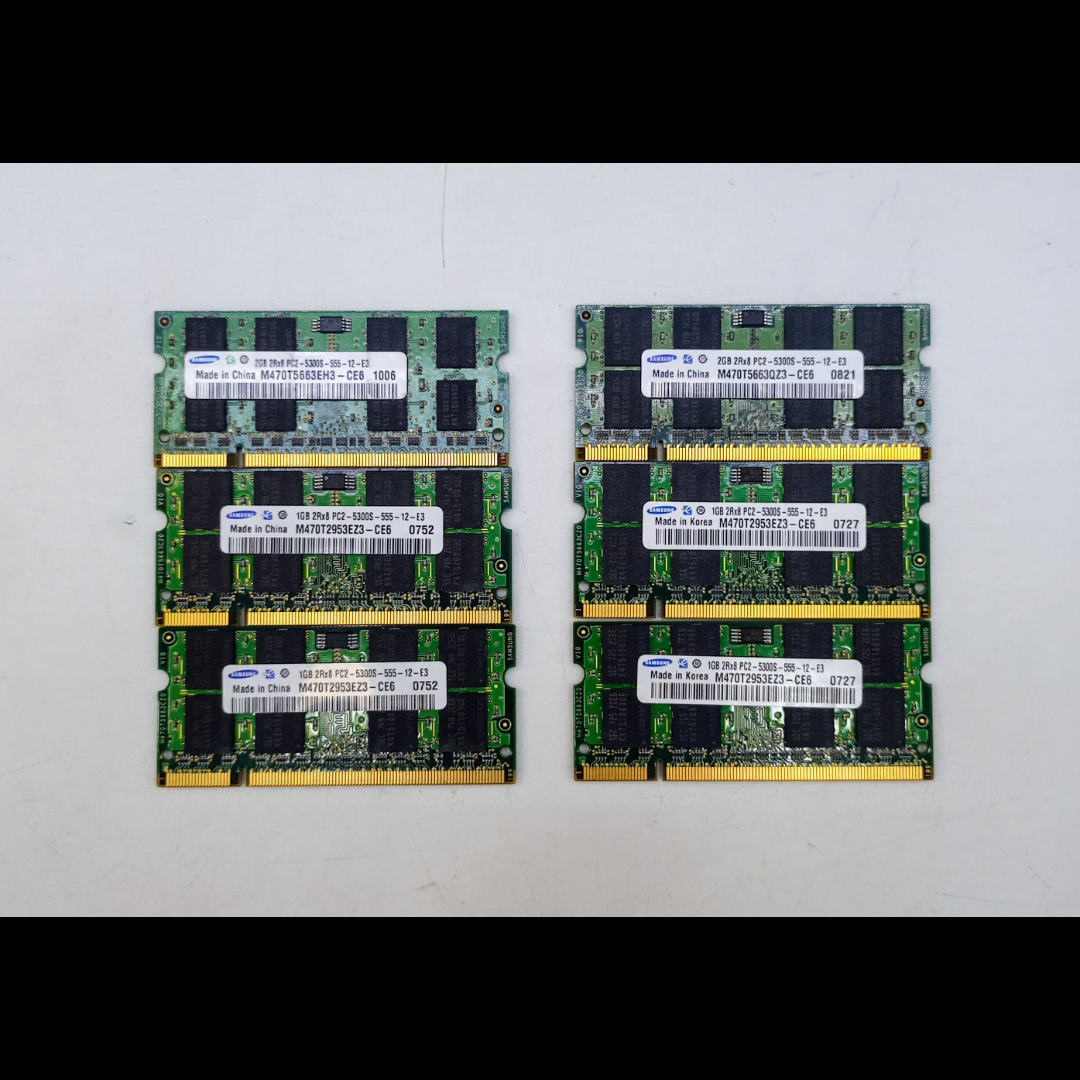 노트북용 램(개당 2000원) 삼성램 DDR2 2G(PC2-5300S)