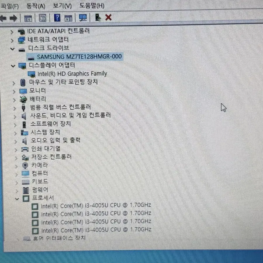 삼성 노트북 i3-4005 U 사무용 인터넷용 좋습니다