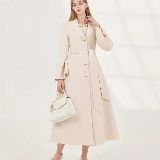 그레이스유 Settia Single Handmade Coat Ivory