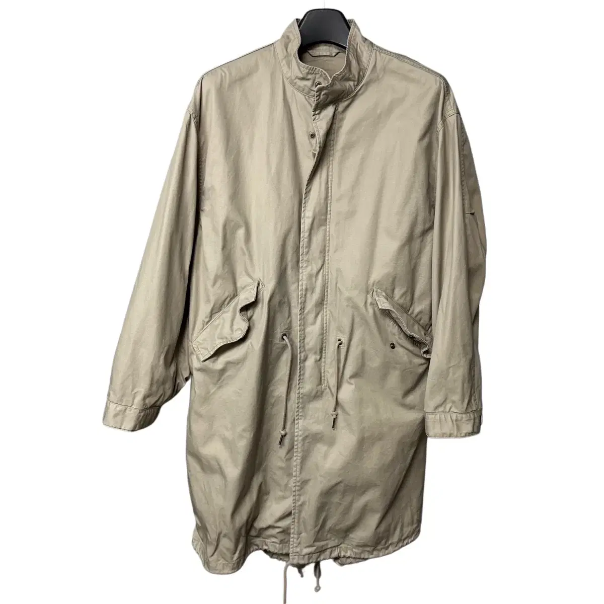 M Unisex Standard Beige Fishtail Field Jacket