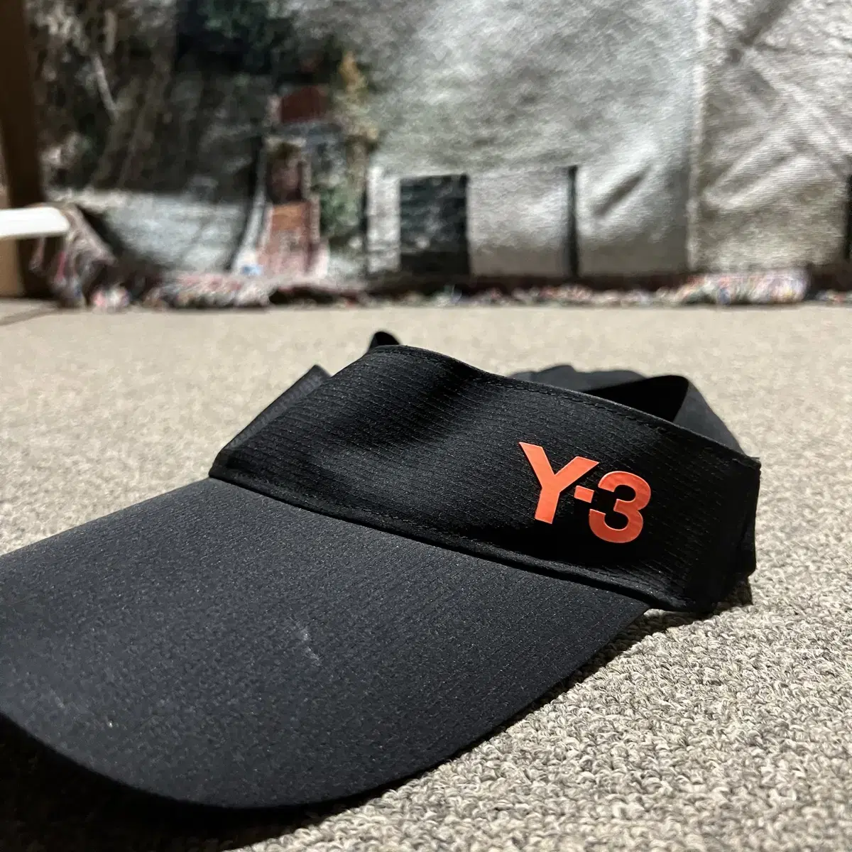 Y-3 와이쓰리 로고 썬캡 썬바이저