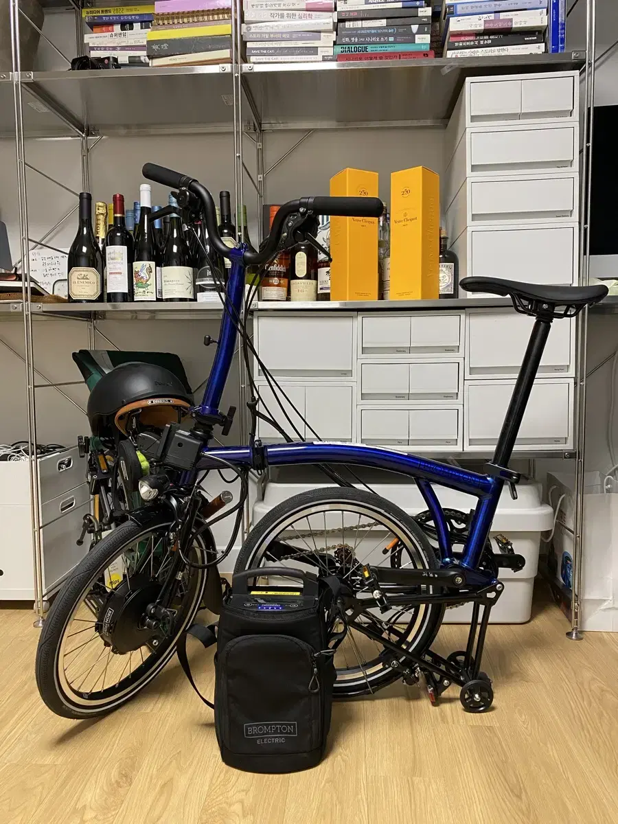 brompton 브롬톤 p라인 일렉트릭 12단 볼트블루라커