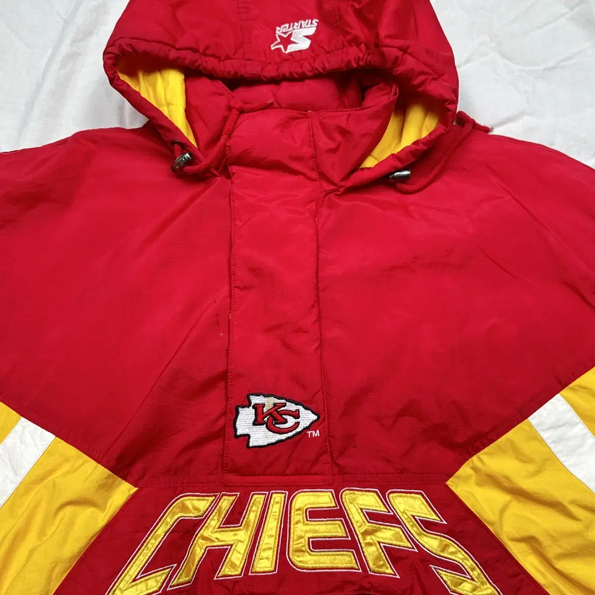 XL 90s NFL x STARTER 캔자스시티 치프스 아노락 후드점퍼