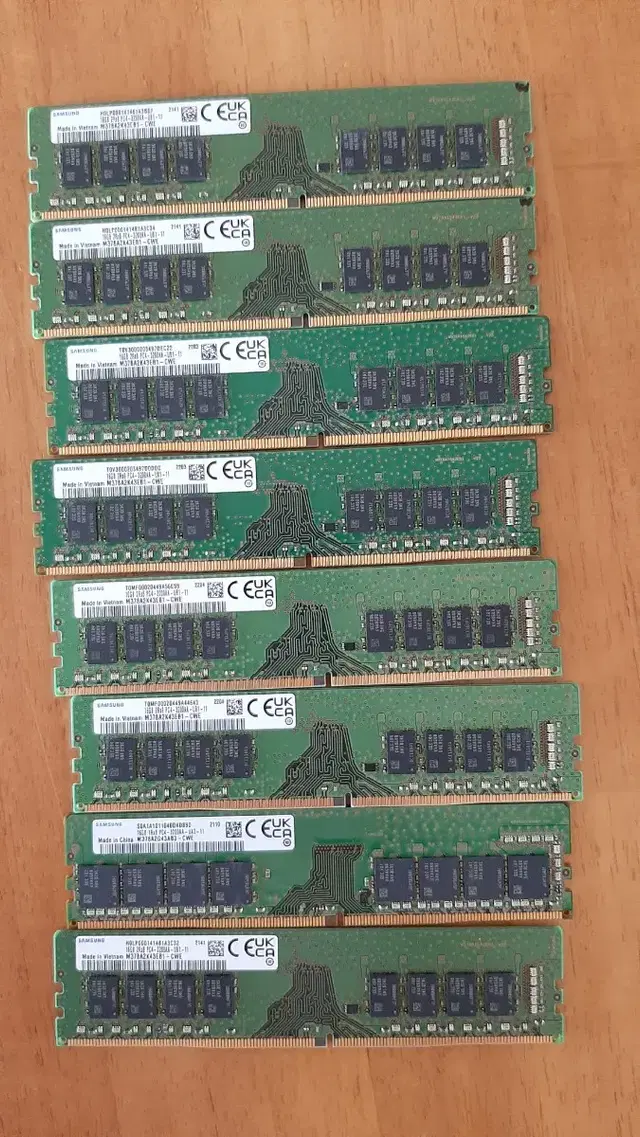 삼성 DDR4-16G 3200 총 8개 일괄판매합니다