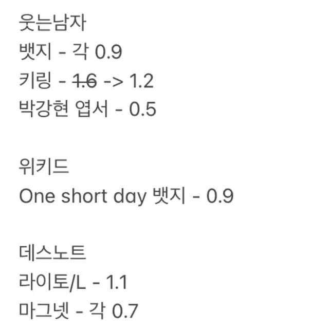 뮤지컬 웃는남자 위키드 데스노트 하데스타운 각종 MD