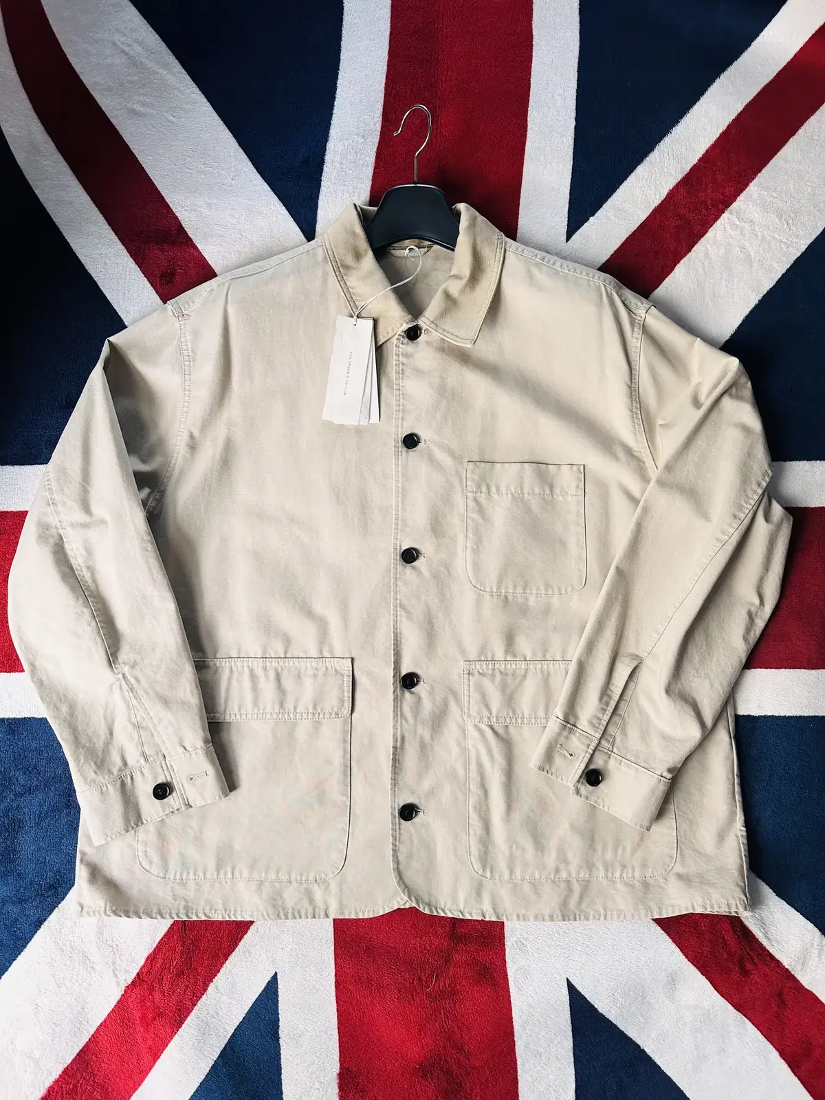 I'm selling a men's/ organic cotton beige chore jacket/54 size from Arket.