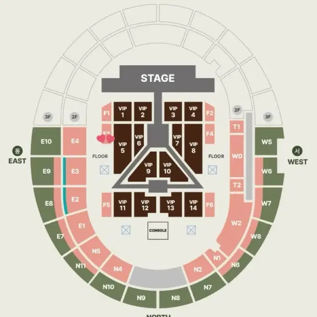 세븐틴 콘서트 막콘 F3 2열 토롯코 4열 이내