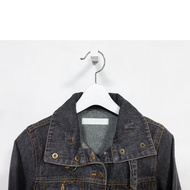 JPN CONVERTABLE HIGHNECK DENIM JACKET, M