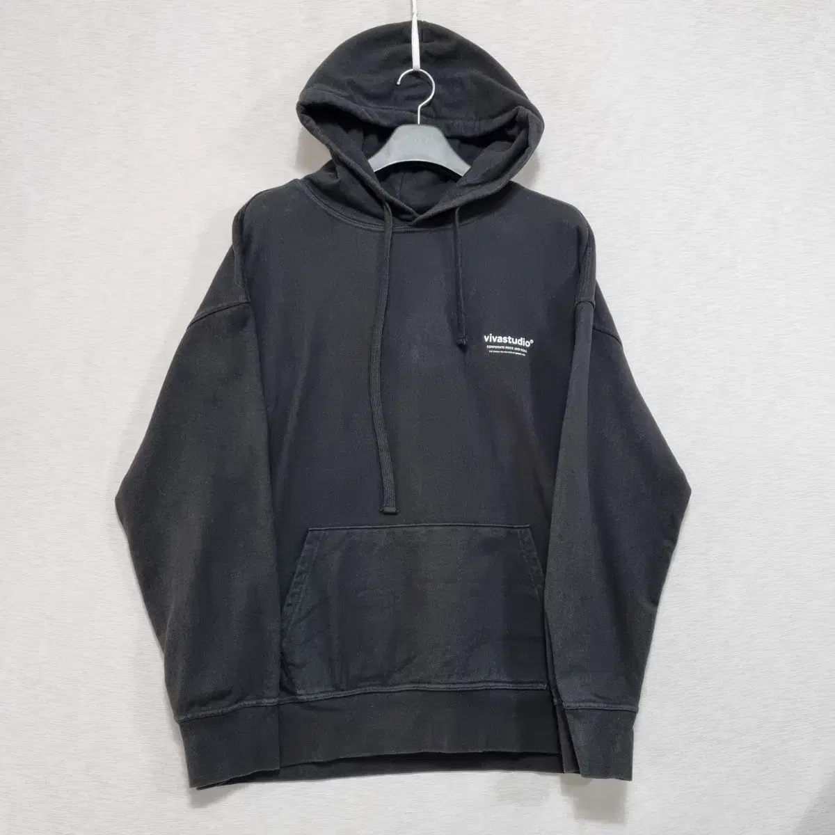 VIVASTUDIO Black Overfit Zuri Heavy Hoodie M105ㅡ1011