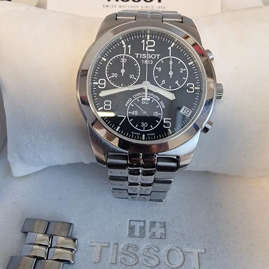 티쏘 (TISSOT) PR50 J378/478 크로노그래프 메탈시계 풀박