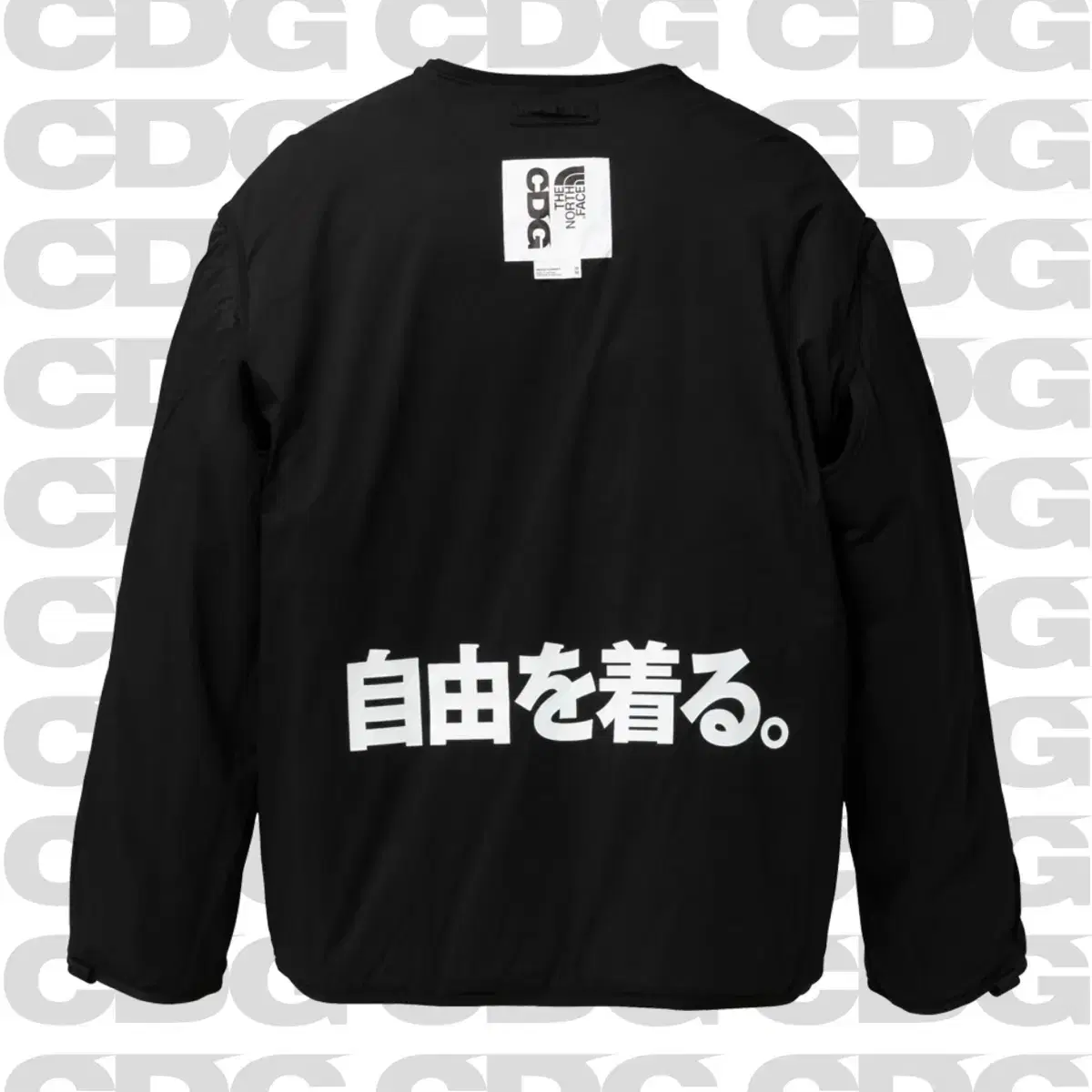 [M] CDG x 노스페이스 벨레이 라이너 자켓 블랙 (라지 사이즈 핏)