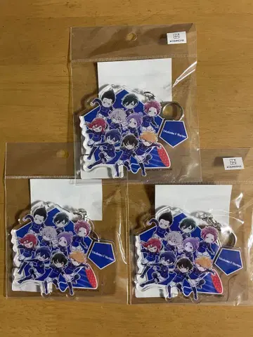 블루 록 요코하마-F-마리노스 아크릴 키링 3개 세트