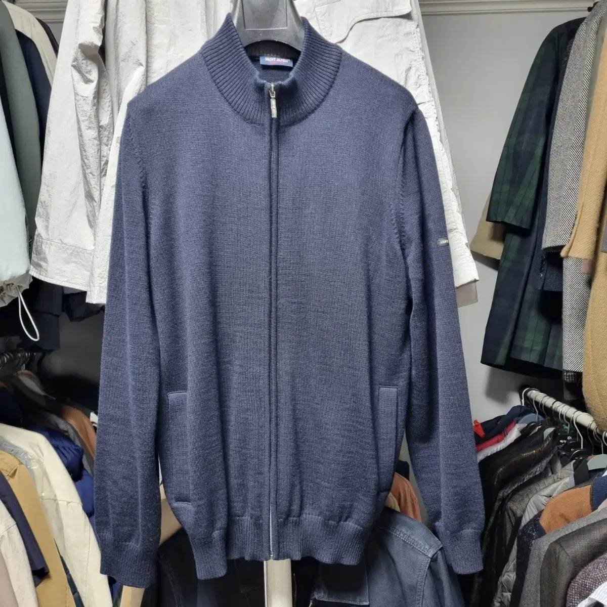 St. James Zip-Up Cardigan L