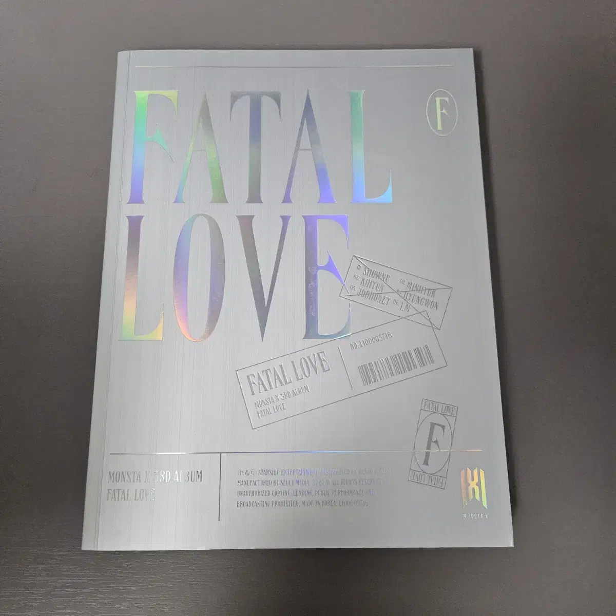 몬스타엑스 fatal love 개봉 앨범 판매