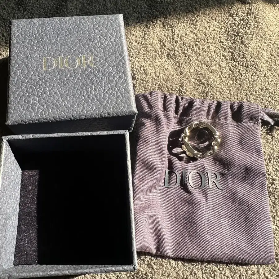 (새상품) 디올 Dior CD 아이콘 체인 링크 링 실버