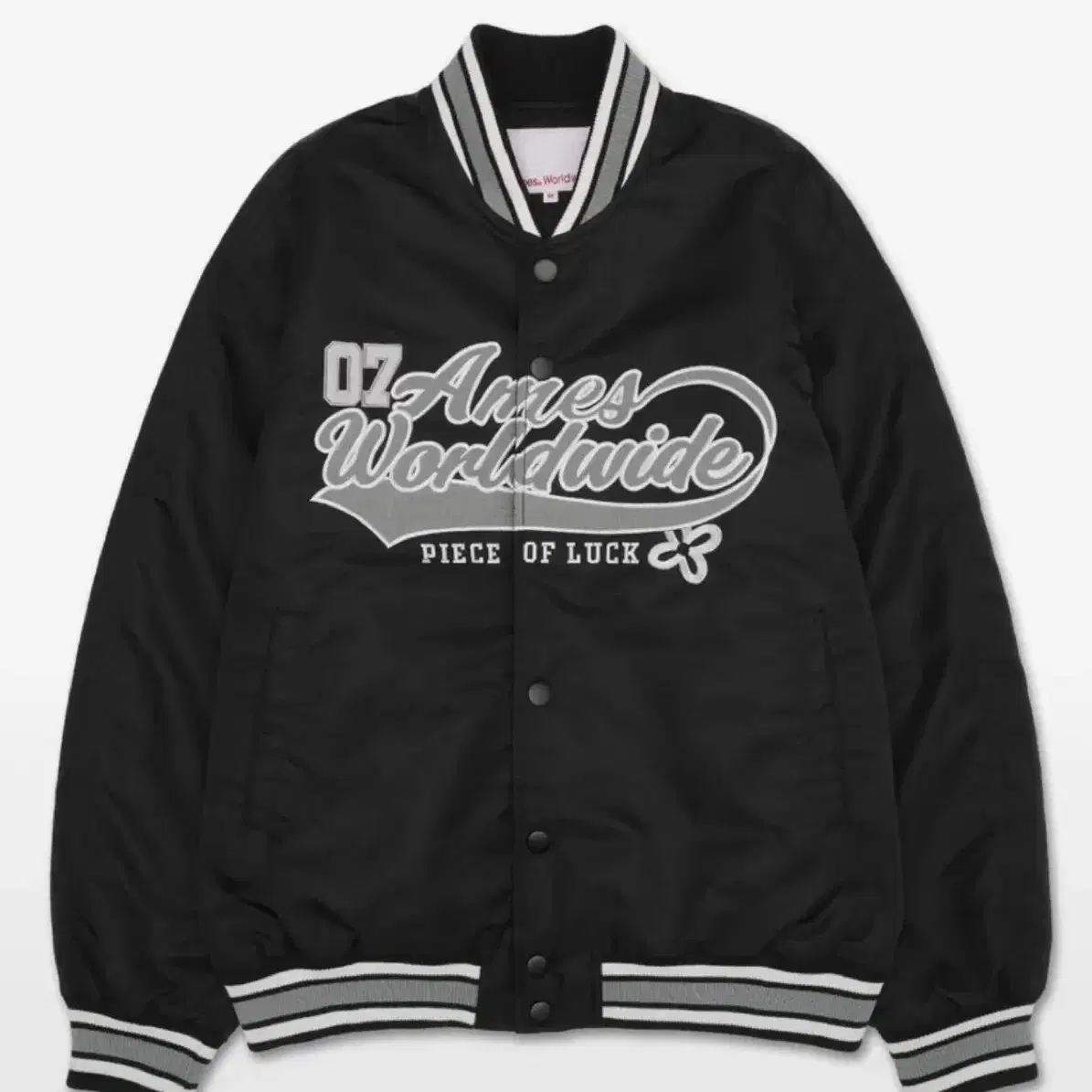 아메스월드와이드  NYLON STADIUM JACKET BLACK