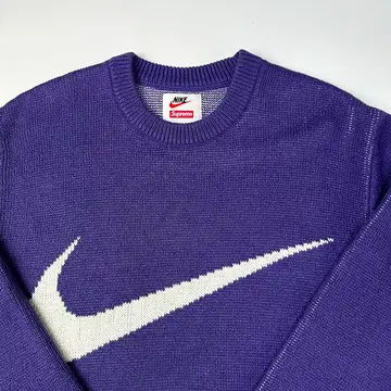 supreme nike swoosh sweater purple