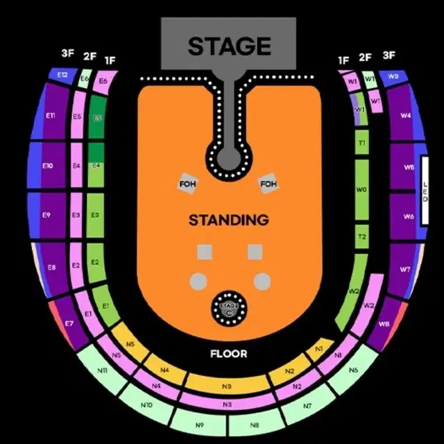 콜드플레이 4.18 금 스탠딩 플로리스 300대 연석