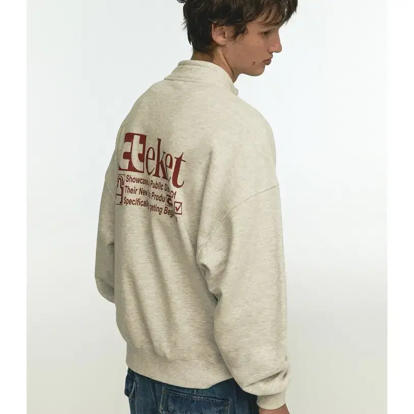 (M) Teket Plan Half Zip-Up Sweatshirt