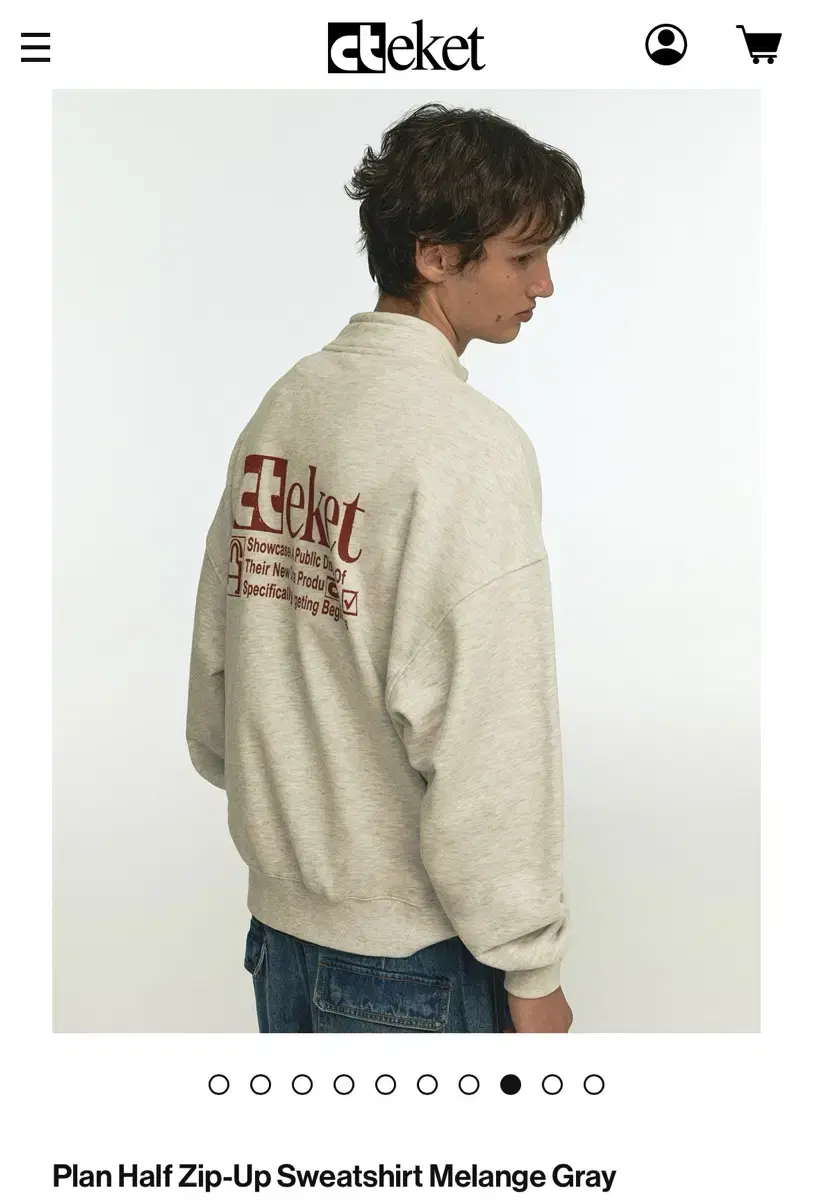 (M) Teket Plan Half Zip-Up Sweatshirt