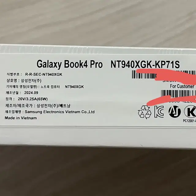 갤럭시북4 프로 galaxy book4 pro NT940XGK-KP71S