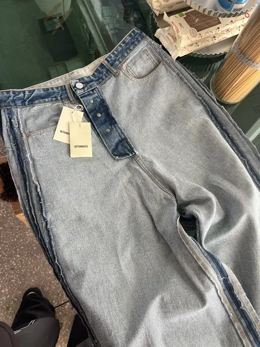 Vetements Inside Out Denim Pants