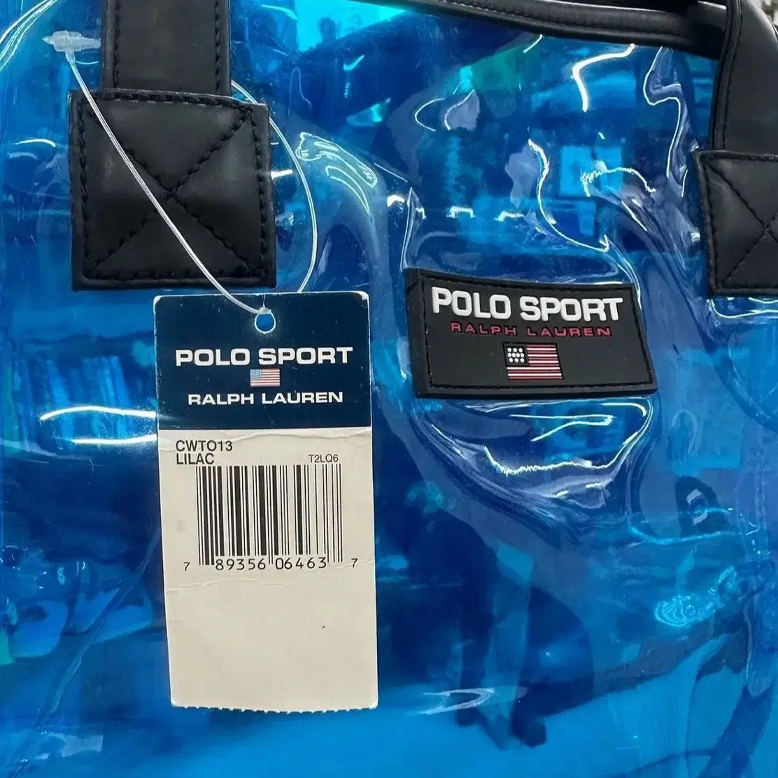 polo sport pvc tote bag clear 폴로스포츠