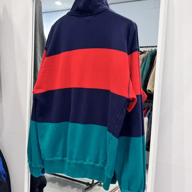 90s Nautica 노티카 멀티 컬러 하프 집업 스웻셔츠