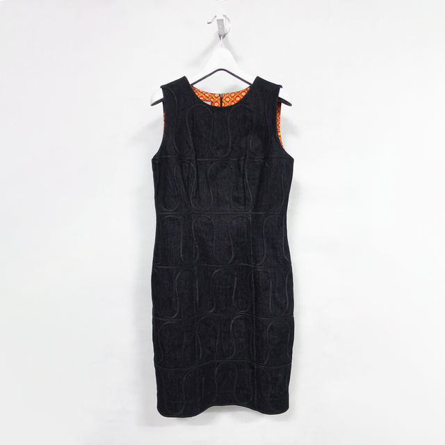 VINTAGE WAVE BINDING DENIM ONEPIECE, M