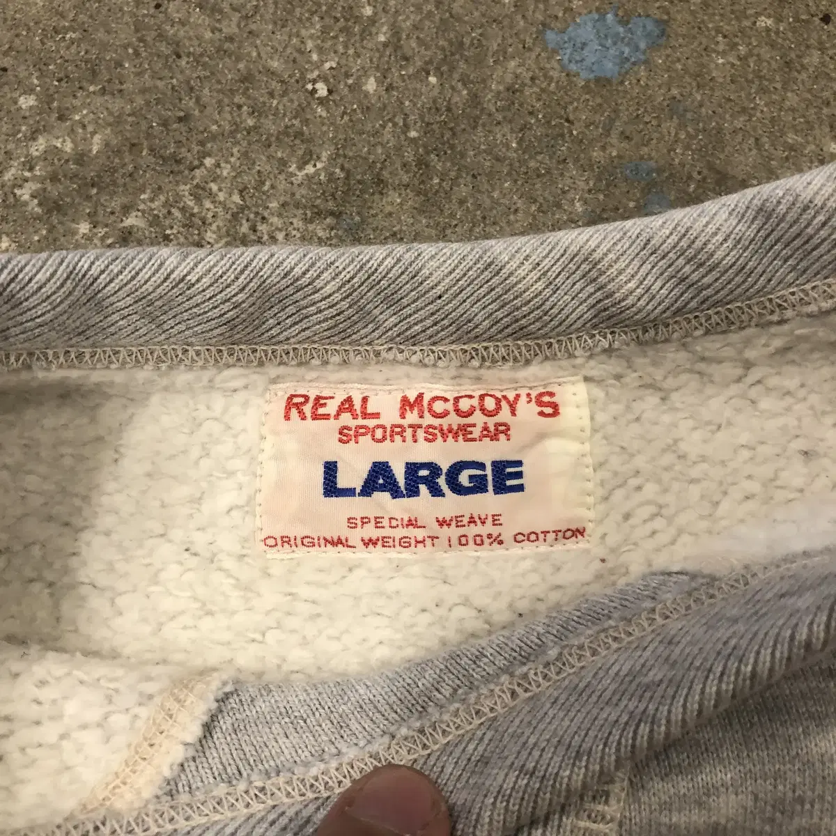 Real McCoys single V loopwheel sweater