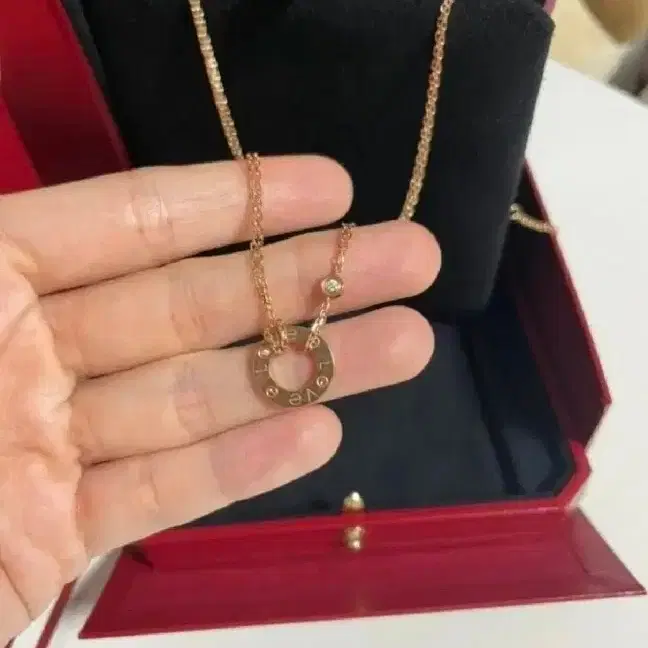 까르띠에 러브 목걸이 투다이아 목걸이 로즈골드 18k 사진 1