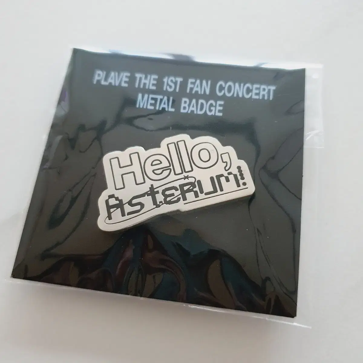 Plave fan con Metal Badge Hello Asterum (1 use)