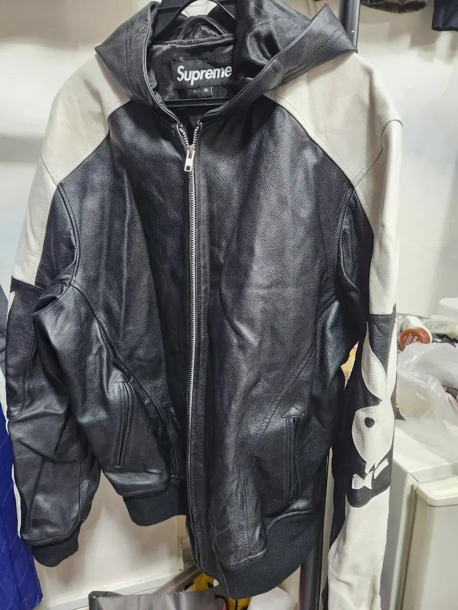 Supreme Playboy Collaboration Leather Jacket