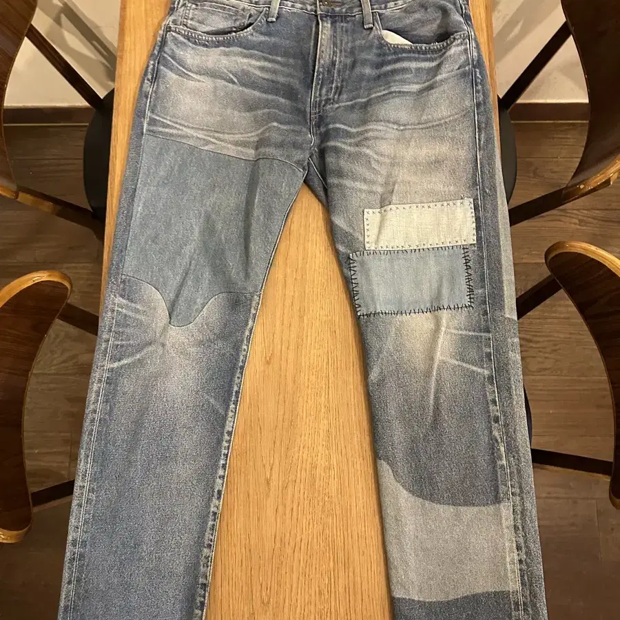 Levis made and crafted 패치워크 청바지